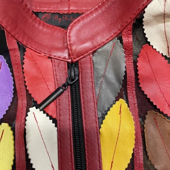 Belgin Francis Women’s Jacket Classic Leaf Design Leather Size XL Multicolor - Picture 8 of 9
